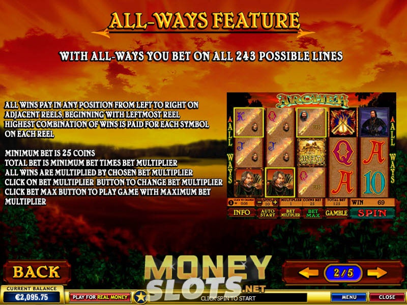 Archer slot game