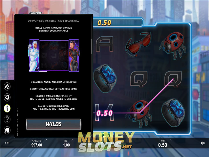 Action ops snow and sable slot machine online microgaming drop