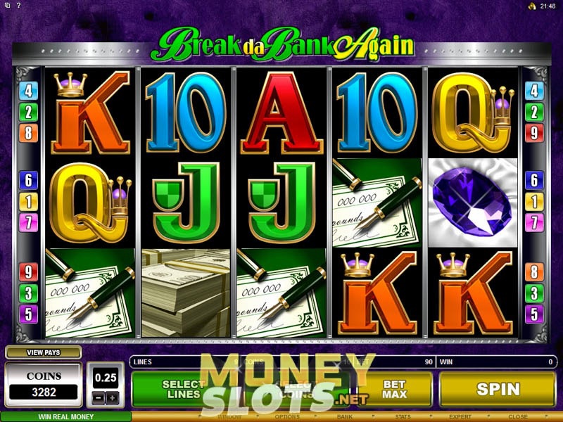 Aug 20, · There are quite a few special and unique features in this Online Break da Bank Slot machine.You stand to win 5 coins for any 3 Bar symbol, 10 coins for three 1 Bar symbol, 40 coins for three 2 Bar symbols and 80 coins for three 3 Bar symbols.And a combination of three US Dollar signs gives a payout of coins/5().