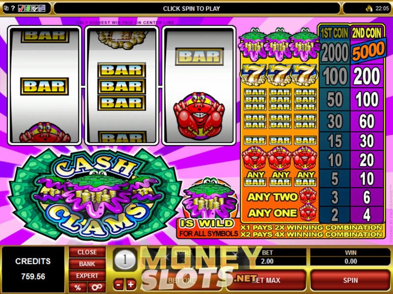 Review cash clams microgaming casino slots springfield