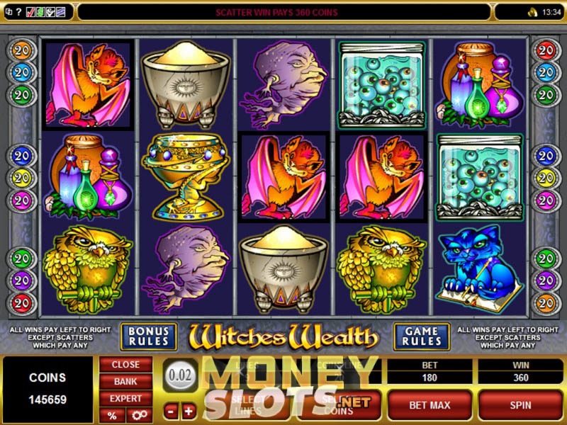 Scary Fun In The No Download Witches Wealth Slots