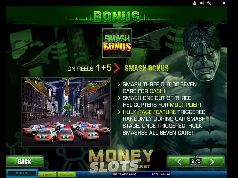 Incredible Hulk Slots Game
